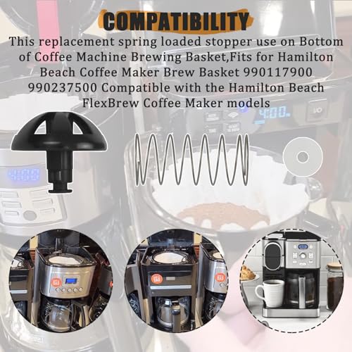 Delixike Coffee machine parts 2-Pack Coffee Replacement Brew Basket Spring Loaded Stopper Kits Fits For Mr. Coffee Hamilton Parts Number 990117900 990237500 Coffee Machine Accessory - Image 5