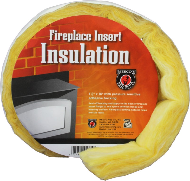 Meeco's Red Devil 1105 Fireplace Insert Insulation - Fiberglass Strip (10 ft x 1.5 in) with Pressure-Sensitive Adhesive Backing - Made in The USA - Image 3