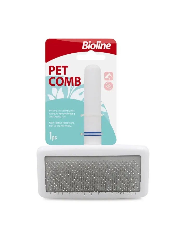 بايولاين مشط بيولاين للحيوانات الأليفة أبيض [المقاس - كبير]