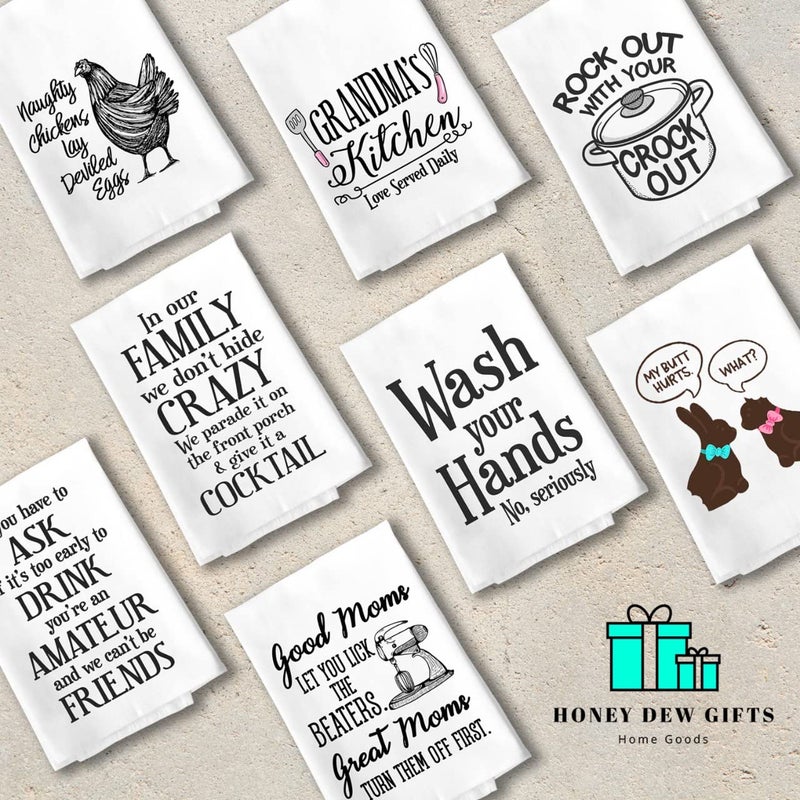 Honey Dew Gifts Honey Dew Gifts  Gigis are Moms with Frosting and Sprinkle on Top  Flour Sack Towels  Kitchen Dish Towels  Grandma Towel  Granny Gifts  Gigi Gifts  27 inch by 27 inch  10042 - Image 5