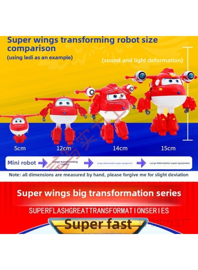Super Flying Man Toy Large Transforming Robot Jin Xiaowei Kuwei Inspector Children Boys And Girls Full Set Other-Color:Wish Guardian-sound And Light Transformation 【duoduo】760922 - Image 4