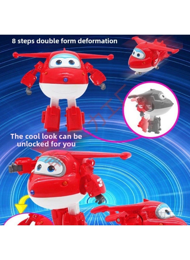 Super Flying Man Toy Large Transforming Robot Jin Xiaowei Kuwei Inspector Children Boys And Girls Full Set Other-Color:Wish Guardian-sound And Light Transformation 【duoduo】760922 - Image 3