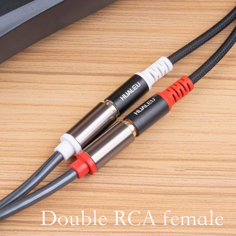 HUALEU كابل باتش HUALEU 1 قدم XLR إلى 2 RCA Y سبليتر، محول كابل صوتي أنثوي مزدوج RCA إلى ذكر XLR لمكبر الصوت وميكروفون المكثف والميكسر AMP - Image 5