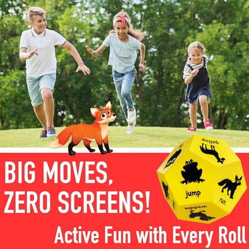 Covelico Animal Exercise Dice Kids Exercise Equipment Gross Motor Toys for Toddlers 35 Physical Education Equipment Recess Toys for Elementary Outside or Indoor Physical Activities for Kids - Image 5