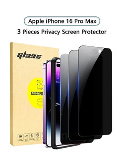 X-level 3 Pcs iPhone 16 Pro Max Privacy Screen Protector, Easy Installation with Alignment Frame, Anti-Drop and Anti-scratch, Case Friendly Anti-Spy Anti-Fingerprint  - Image 1
