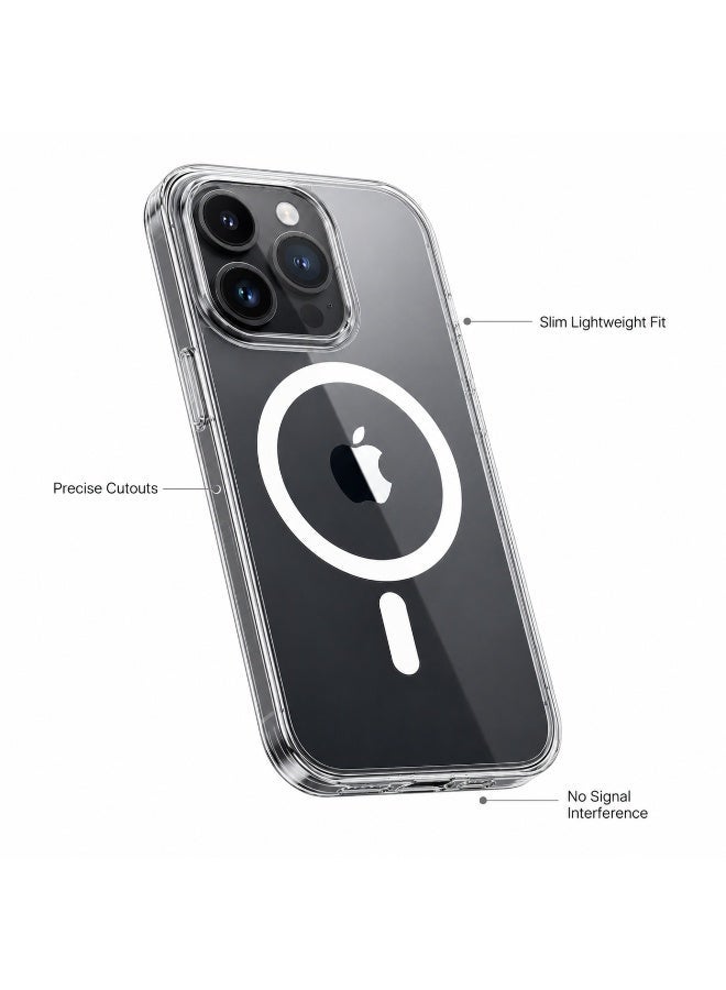 غطاء KUVETE لهاتف iPhone 16 Pro Max، متوافق مع MagSafe، تصميم شفاف كريستالي مقاوم للصدمات مع مغناطيس مدمج، يوفر حماية متكاملة للكاميرا مع إبراز جمال الهاتف الأصلي وأناقة عصرية - Image 4