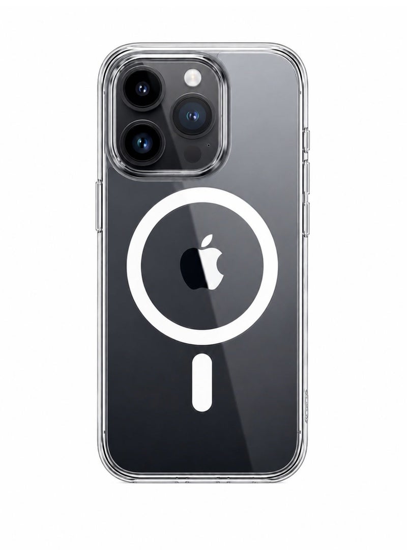 غطاء KUVETE لهاتف iPhone 16 Pro Max، متوافق مع MagSafe، تصميم شفاف كريستالي مقاوم للصدمات مع مغناطيس مدمج، يوفر حماية متكاملة للكاميرا مع إبراز جمال الهاتف الأصلي وأناقة عصرية - Image 1