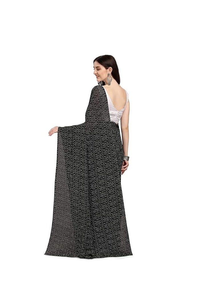 مملكة الإكسسوارات ساري جورجيت نقي للسيدات مع قطعة بلوزة  - Image 5