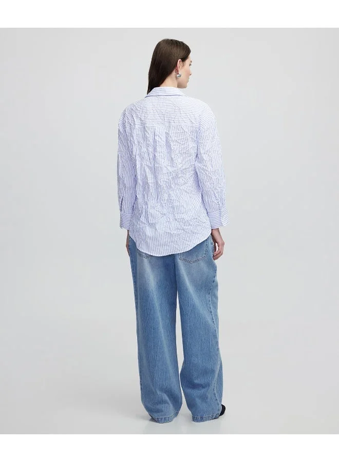 ابيكول بلوزة مخططة بتطريز دنيم