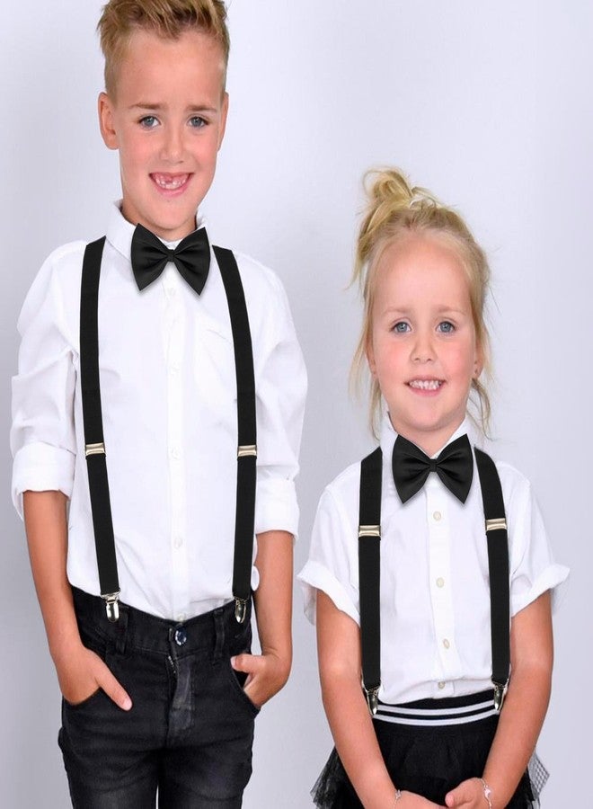 CaySep Child Kids Suspenders and Bow Tie Set - Adjustable Elastic Y-Back Design with Strong Metal Clips for Boys Girls 2-10Y - Image 4