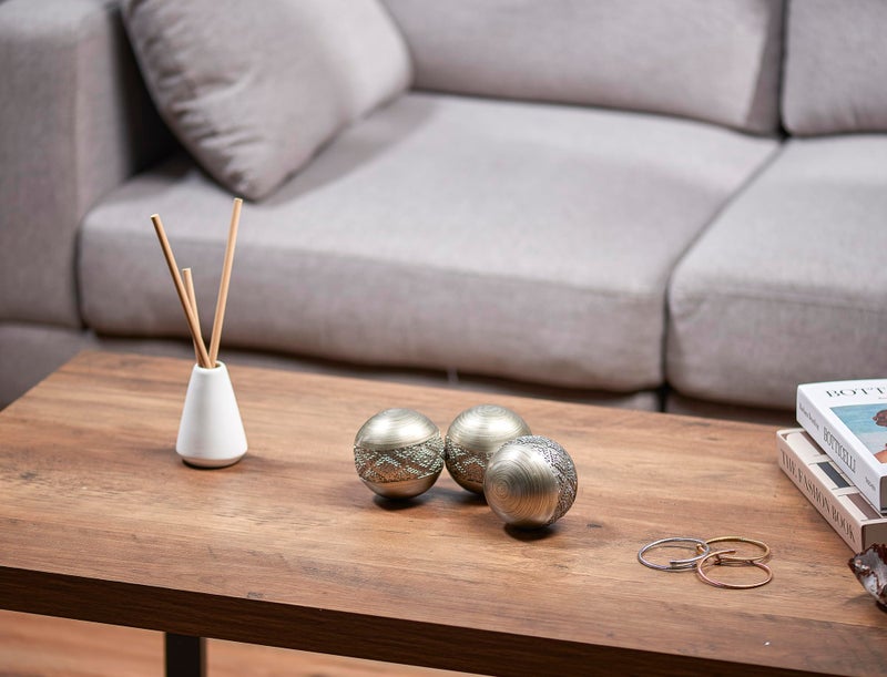 Creative Scents Dublin Silver 3â€ Decorative Balls - Set of 3 Decorative Balls for Bowls and Vases, Decorative Orbs, Premium Home Decor Vase Filler, Spheres for Coffee Table Decor, Dining, Living Room - Image 2