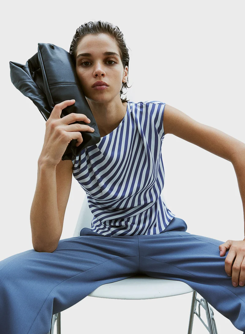اتش اند ام Draped Satin Top