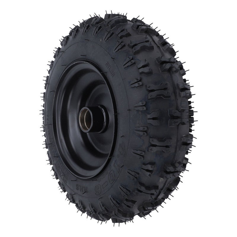 clever 4.10-6 Tire and Wheel Assembly 320mm Heavy Duty Rubber Front Wheel Rim - Aggressive Tread Replacement Tire for ATV Mini Bike Scooter Go Kart Lawn Mower Wheelbarrow - Image 2