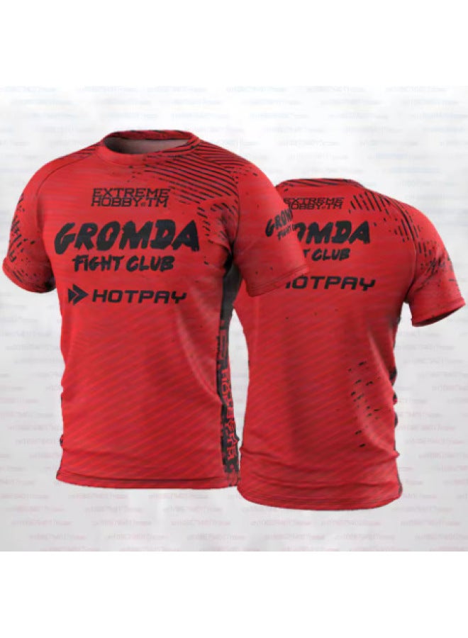Gromda Boxing Fans Summer Men's Breathable Round Neck T-shirt Children's Casual Short Sleeve