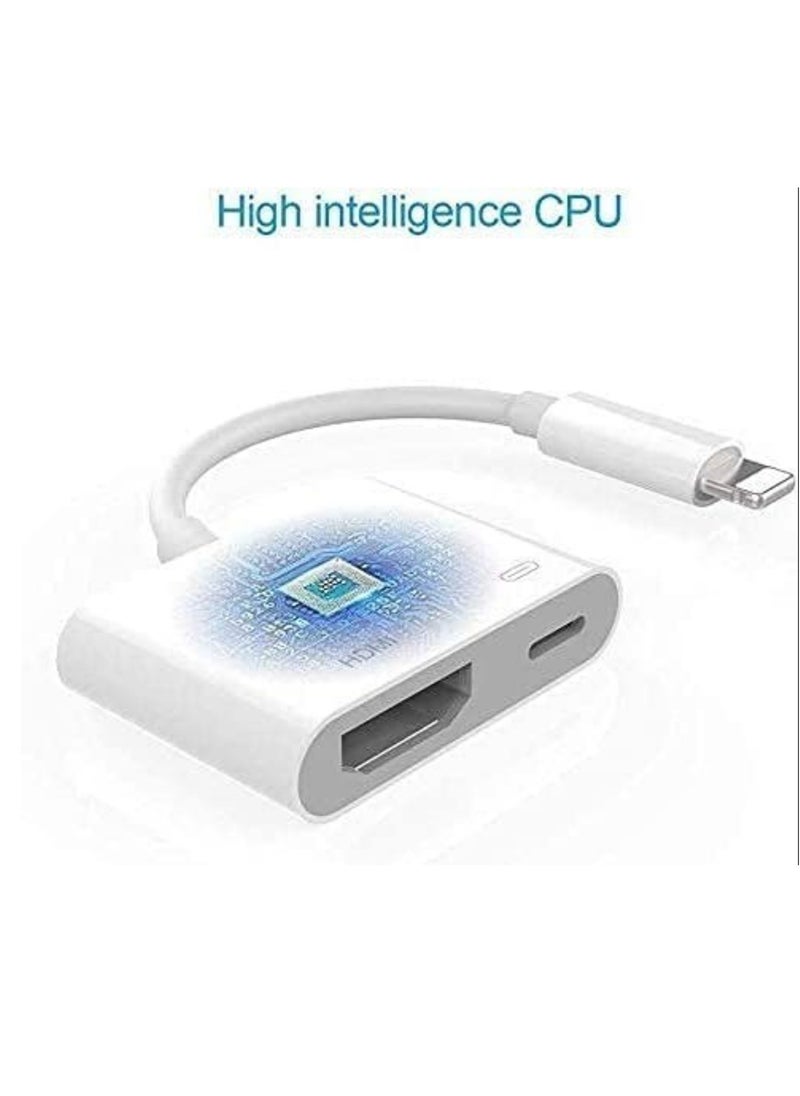 ELTRAZONE - [Apple MFi Certified] Lightning to HDMI Digital AV Adapter,1080P Video & Audio Sync Screen Converter AV Adapter with Charging Port for iPhone HDMI Converter to HD TV/Projector/Monitor Support All iOS - Image 1