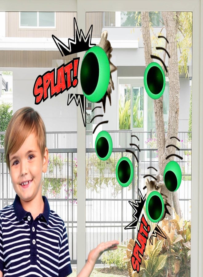 JA-RU Sticky Glow in the Dark Eyeballs (2 Pack, 2 Eyes Each) Squishy Fake Eyeballs | Stress Relief Fidget Toys for Kids | Glow in the Dark Party Favors | Halloween Party Decorations. 27-2s - Image 4