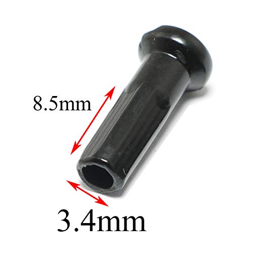 Pro Bamboo Kitchen 36pcs Mountain Bike Spoke Cap Black Carbon Steel Bicycle Spoke Cap 14G Nipple for 2mm Diameter Spokes - Image 5