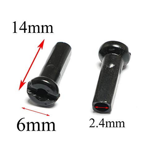 Pro Bamboo Kitchen 36pcs Mountain Bike Spoke Cap Black Carbon Steel Bicycle Spoke Cap 14G Nipple for 2mm Diameter Spokes - Image 2
