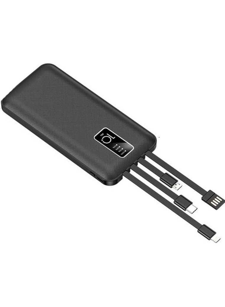 ELTRAZONE Fast Charging Power Bank – 10,000mAh Portable Charger for Simultaneous Charging of 4 Devices (Black/White) - Image 1