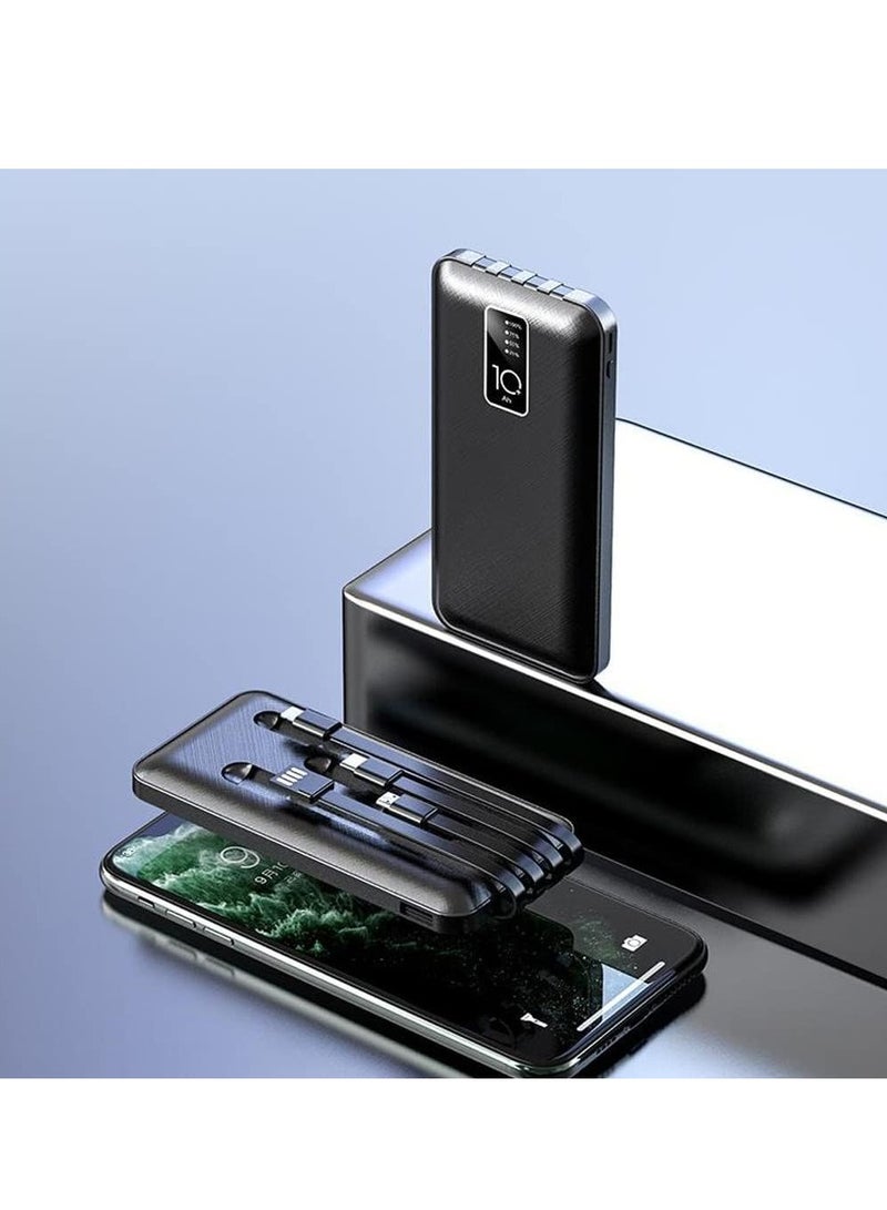 ELTRAZONE Fast Charging Power Bank – 10,000mAh Portable Charger for Simultaneous Charging of 4 Devices (Black/White) - Image 2