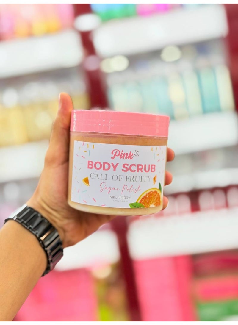 بينك PINK BODY SCRUB 🇪🇸🇪🇸الاسكراب الأشهر في أسبانيا واخد تقييمات عالية في كل المواقع  مقشر بالسكر البني و الفواكه  غني بڤيتامين سي الطبيعي و غني ببلورات السكر والمرطبات الطبيعية   يعني ترطيب عالي بيسيب البشرة ناعمة حرير  أقوي اسكراب ممكن تستخدميه انسي اي حبوب او التهاب بعد الاسكراب - Image 2