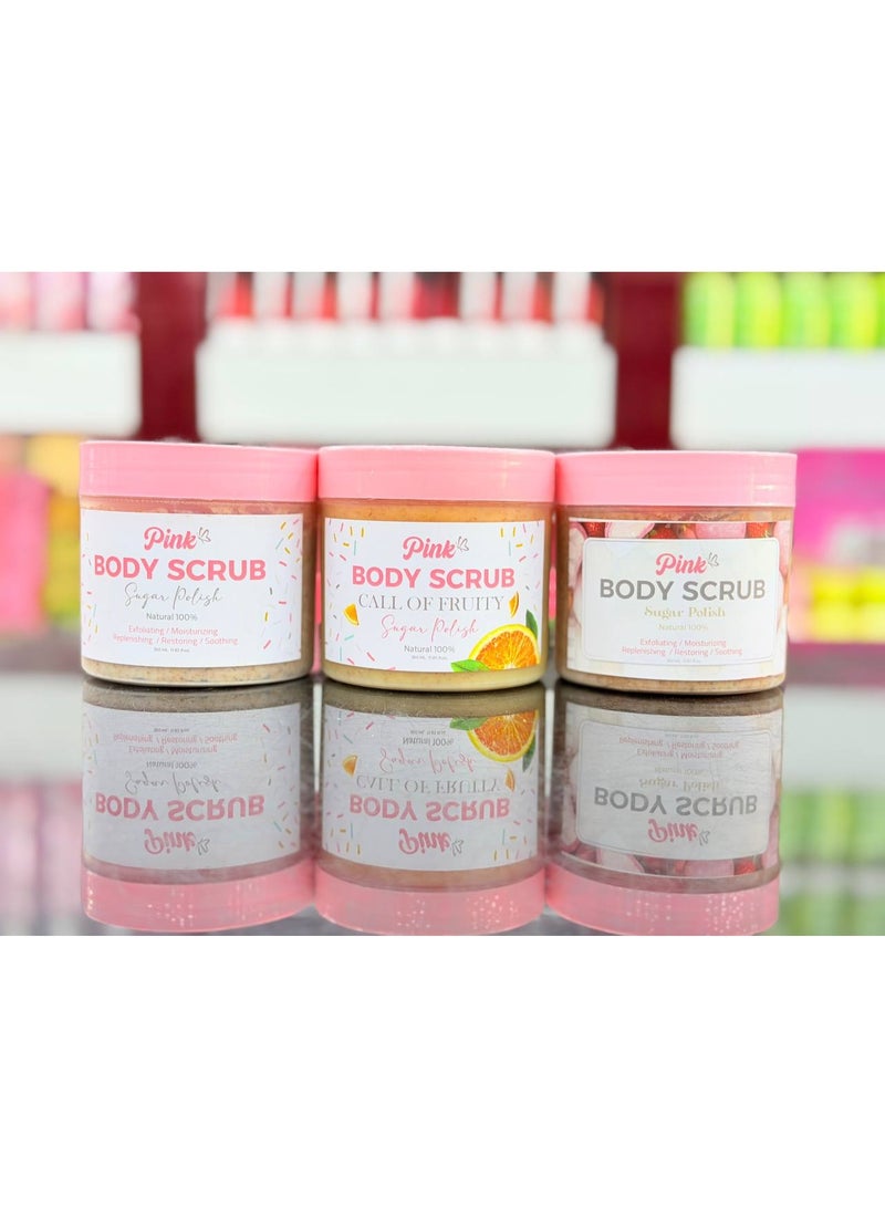 بينك PINK BODY SCRUB 🇪🇸🇪🇸الاسكراب الأشهر في أسبانيا واخد تقييمات عالية في كل المواقع  مقشر بالسكر البني و الفواكه  غني بڤيتامين سي الطبيعي و غني ببلورات السكر والمرطبات الطبيعية   يعني ترطيب عالي بيسيب البشرة ناعمة حرير  أقوي اسكراب ممكن تستخدميه انسي اي حبوب او التهاب بعد الاسكراب - Image 3
