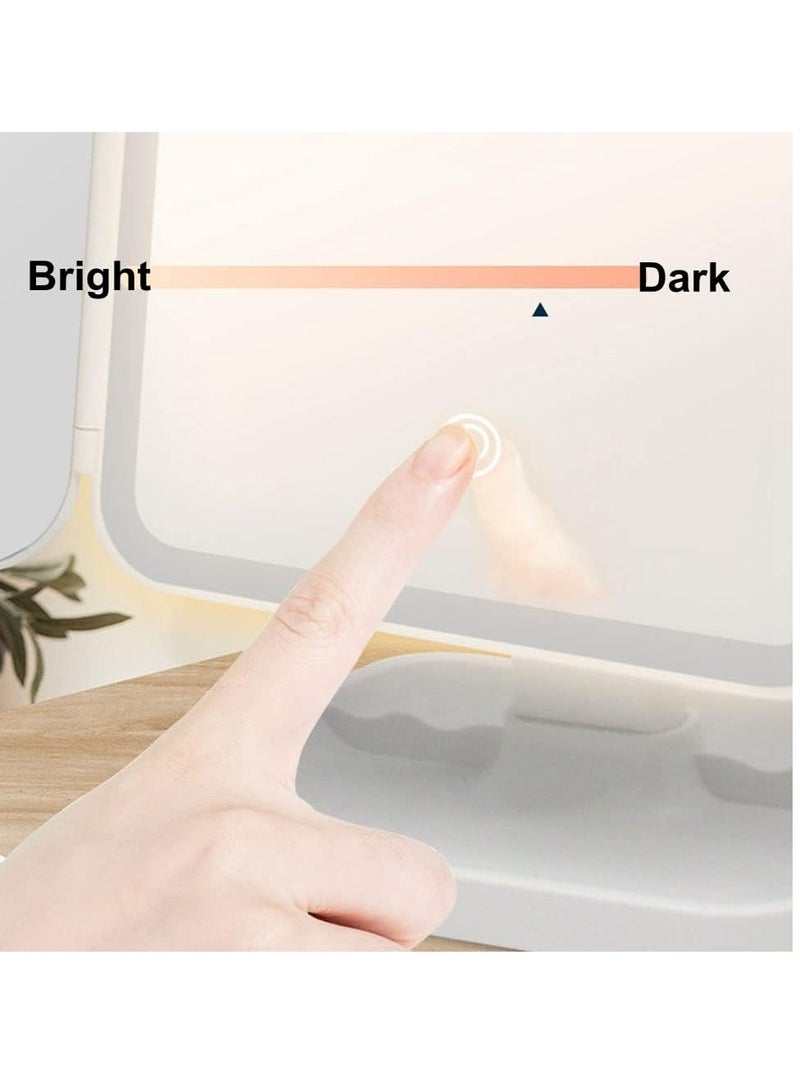 ELTRAZONE LED Makeup Mirror with 3 Color Lighting Modes, 52 LED Trifold Mirror, 1x/2x/3x Magnification, Touch Control, Portable High Definition Cosmetic Lighted Mirror for Flawless Makeup  Grooming (Black) - Image 3