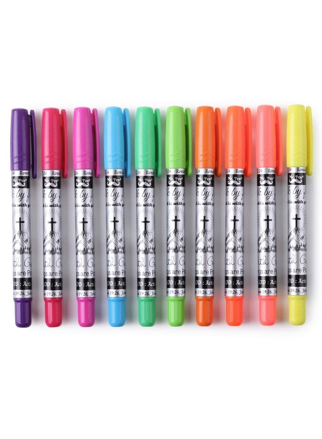 Mr. Pen Bible Highlighters, 10 Pack, Bible Gel Highlighter, Gel Highlighters, Bible Highlighters No Bleed, Bible Markers, No Bleed Highlighters, Bible Highlighter No Bleed Through - Image 1