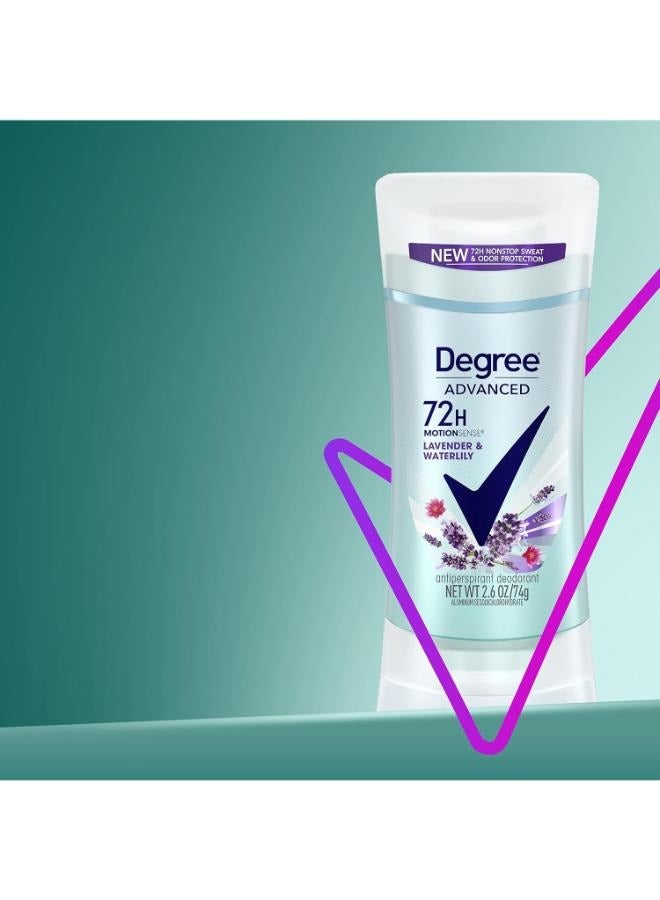 Degree Advanced  Lavender & Waterlily 72-Hour Sweat & Odor Protection Antiperspirant for Women 74 Grams - Image 4