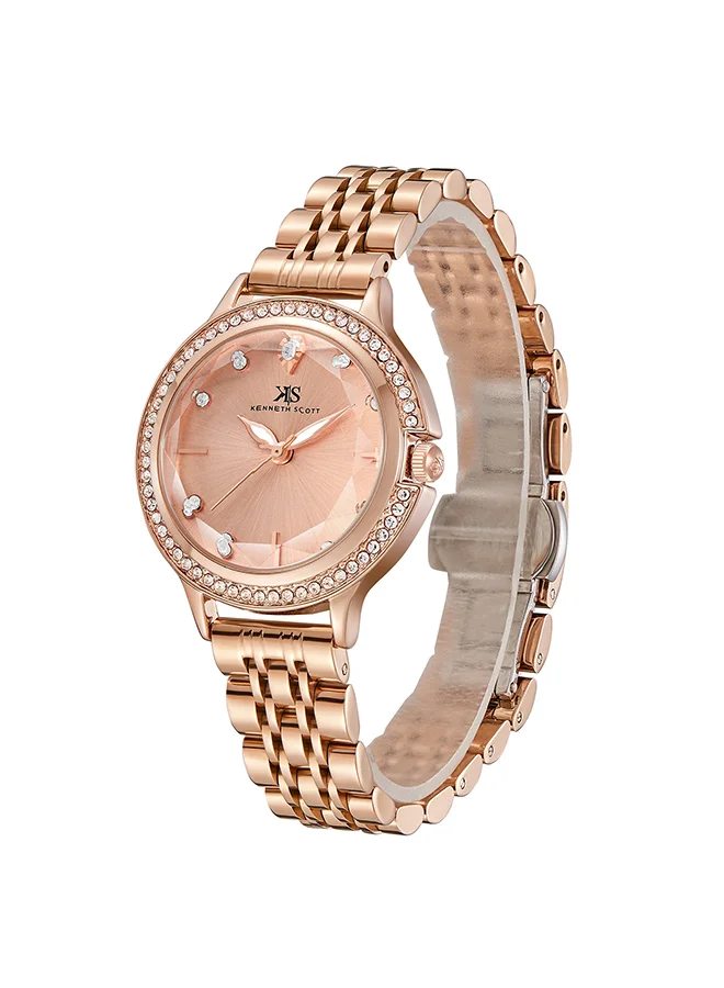 KENNETH SCOTT Women's Stainless Steel Analog Watch K23521-RBKK - 32 mm