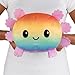 TeeTurtle Original Reversible Big Axolotl Plushie Gray Rainbow Huggable and Soft Sensory Fidget Toy Stuffed Animals That Show Your Mood Gift for Kids and Adults - Image 3