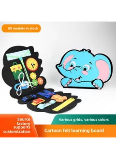 Generic Cpc CE Certification Felt Busy Learning Children's Board Dressing Board Early Education Educational Toys-Color:Style 1  - Image 3