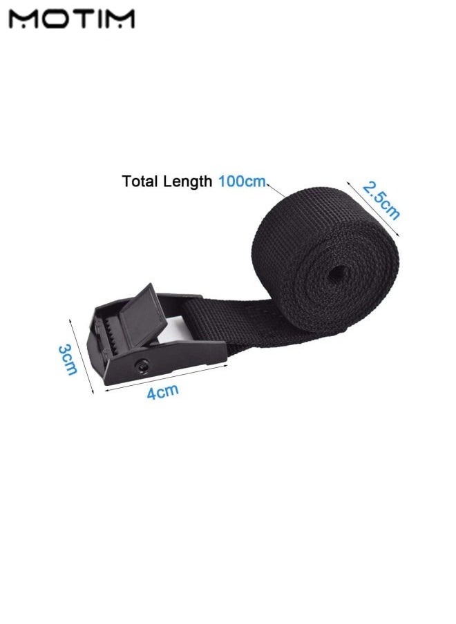 Motim - 4 Pcs Tie Down Straps Set, 1M 25mm, Heavy Duty Lashing Straps Cargo Belts, Adjustable Zinc Alloy  Buckle Tie-Down Straps Lashing Straps for Lorry Motorcycle Outdoor Tie-Down and Moving - Image 1
