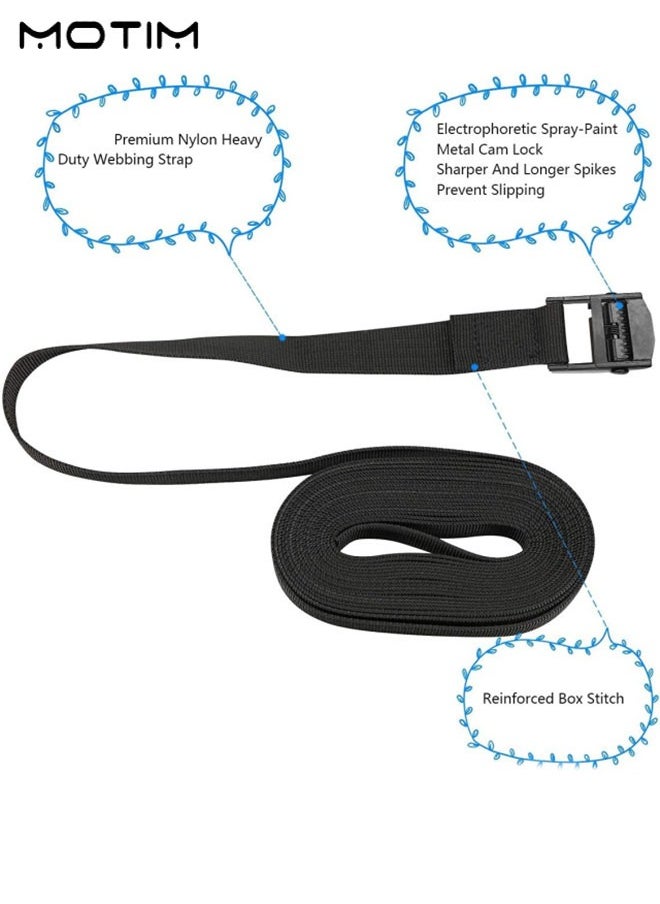 Motim - 4 Pcs Tie Down Straps Set, 1M 25mm, Heavy Duty Lashing Straps Cargo Belts, Adjustable Zinc Alloy  Buckle Tie-Down Straps Lashing Straps for Lorry Motorcycle Outdoor Tie-Down and Moving - Image 1
