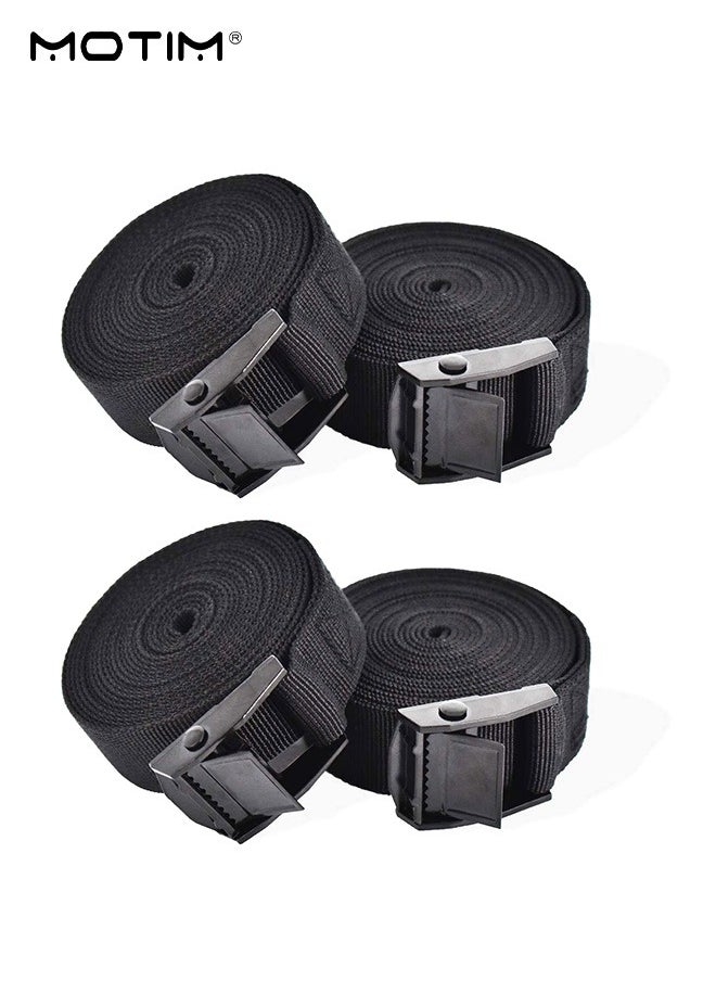 Motim - 4 Pcs Tie Down Straps Set, 1M 25mm, Heavy Duty Lashing Straps Cargo Belts, Adjustable Zinc Alloy  Buckle Tie-Down Straps Lashing Straps for Lorry Motorcycle Outdoor Tie-Down and Moving - Image 1
