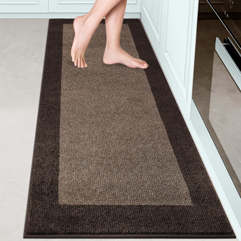 DOMUSTEX Machine Washable Kitchen Rug 24" x 70", Non Slip Kitchen Mat for Floor, Absorbent Entrance Runner Rug for Bedroom, Hallway, Bathroom, Door (Roll Packing) - Image 1