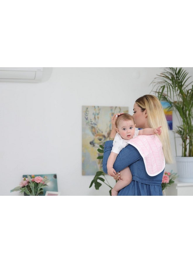 BaeBae Goods BaeBae Goods Burp Cloths for Baby Girl - Ultra Absorbent Burping Rags - Anti Shrink Unisex Burpy Clothes - Super Soft Jersey Cotton, Large 21"x10" - Thick for Newborn Cloth Diapers - 6 Pack - Image 4