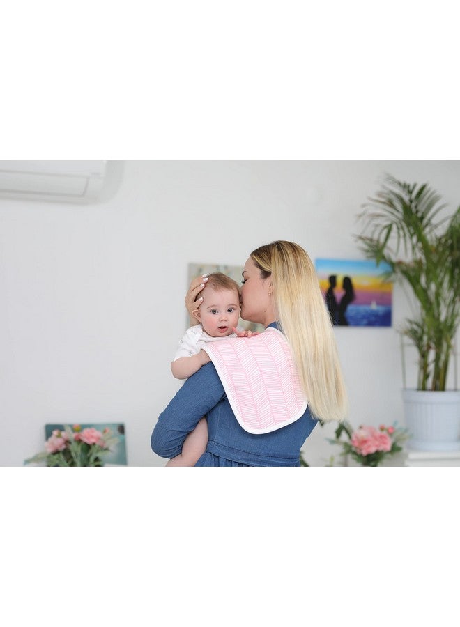 BaeBae Goods BaeBae Goods Burp Cloths for Baby Girl - Ultra Absorbent Burping Rags - Anti Shrink Unisex Burpy Clothes - Super Soft Jersey Cotton, Large 21"x10" - Thick for Newborn Cloth Diapers - 6 Pack - Image 2