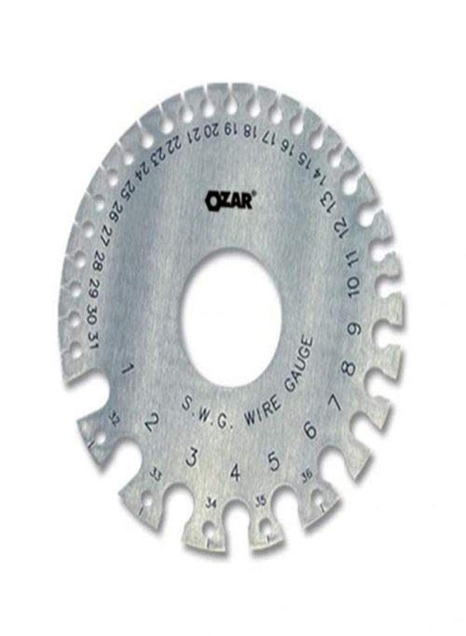 Ozar AGW1987 Round Wire Gauge (Silver, Pack Of 2)
