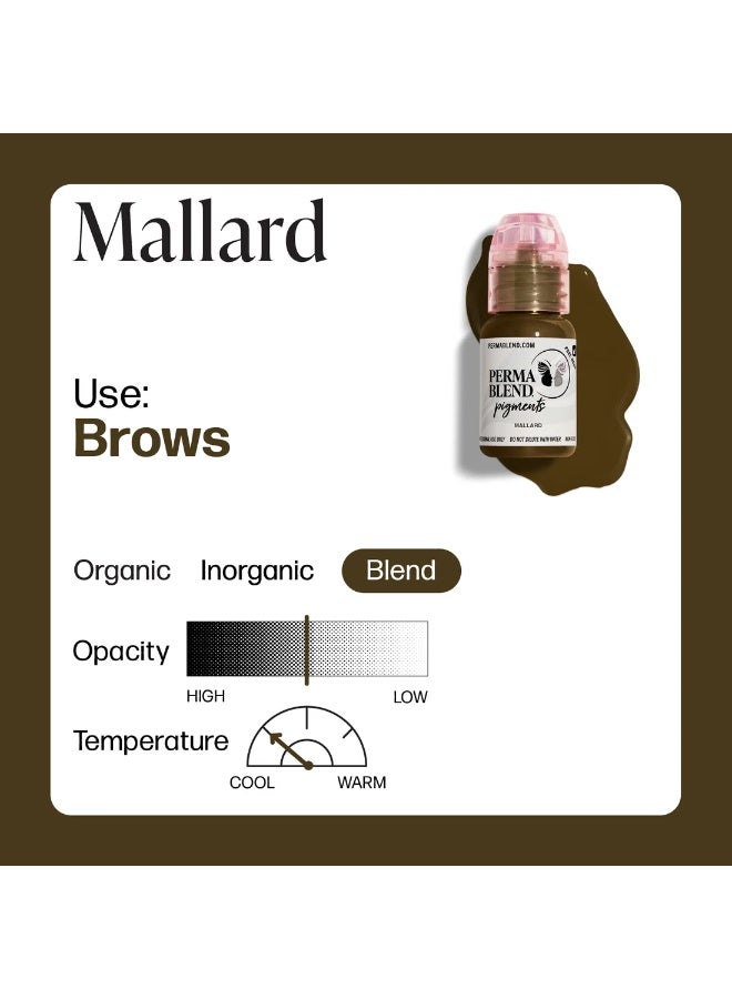 Perma Blend Eyebrow Pigment – Perma Blend Mallard 15ml | Professional Permanent Makeup Brow Tattoo Ink for Microblading, Ombre & Powder Brows | Vegan, High Retention, True-to-Tone Color | SKU: PBMD1/2 - Image 3