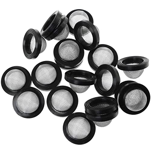 SQXBK Hose Filter Net 20PCS Seal O Ring Hose Rubber Washers Gaskets with 304 Stainless Steel 60 Filter Screen for 1/2 Inch Shower Head - Image 1