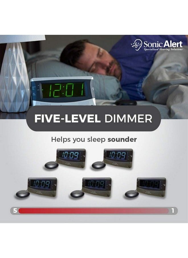 Sonic Alert - Dual Extra Loud Alarm Clock With Bed Shaker ; Sonic Boom Vibrating Alarm Clock For Heavy Sleepers Battery Backup ; Wake With A Shake - Image 1