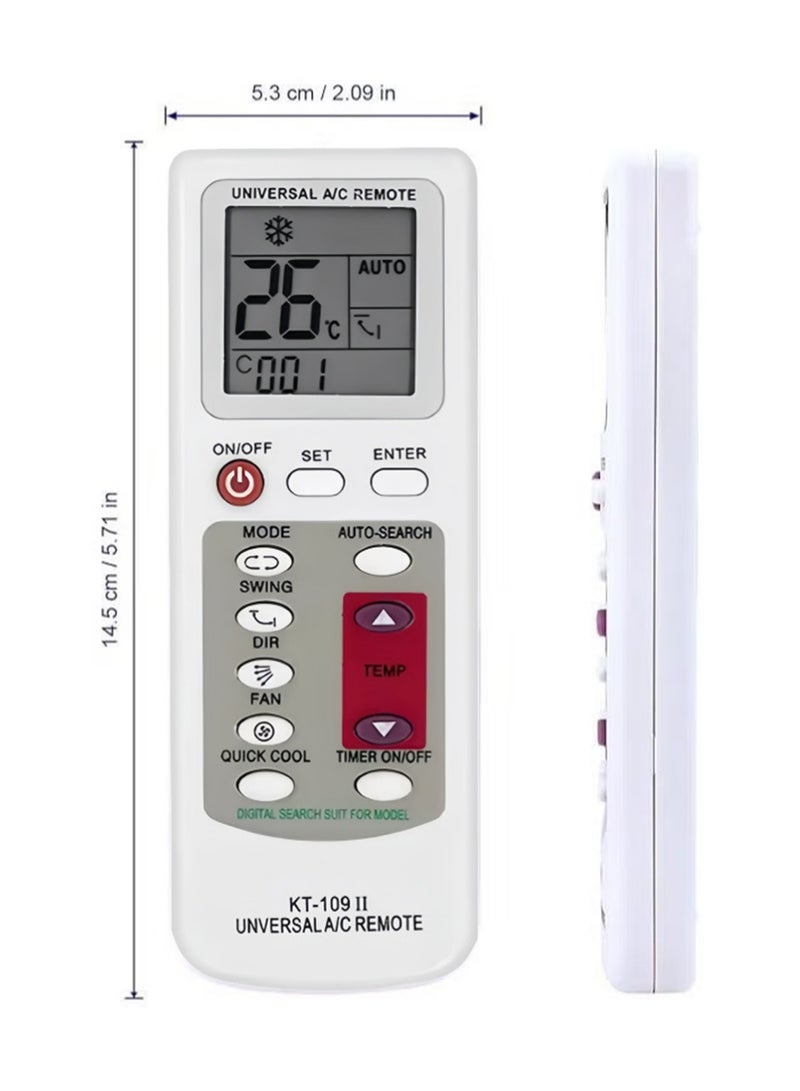 يوجي 2PCS عالمية KT 109 AC التحكم عن بعد مكيف الهواء الذكي عن بعد لجميع العلامات التجارية AC - Image 4