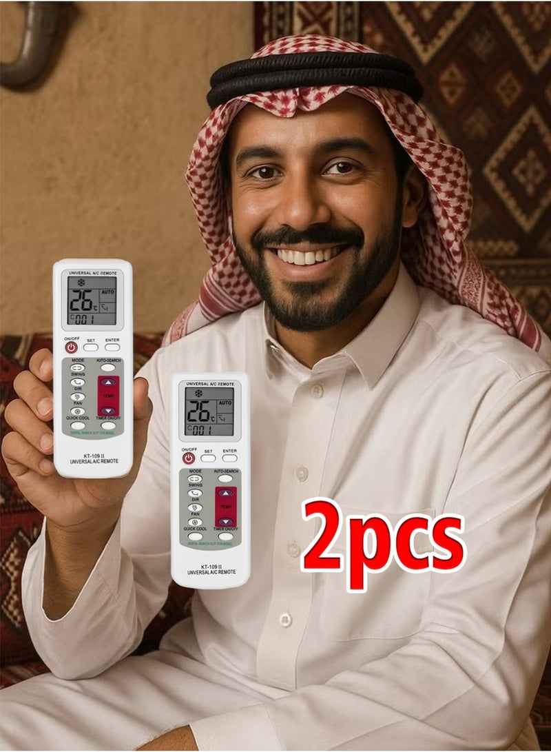 يوجي 2PCS عالمية KT 109 AC التحكم عن بعد مكيف الهواء الذكي عن بعد لجميع العلامات التجارية AC - Image 1