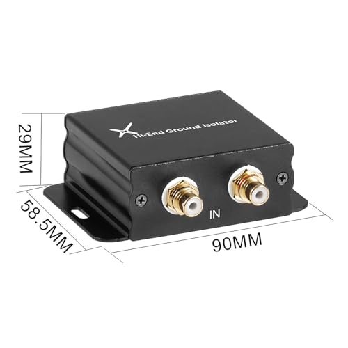 XtremPro Hi-end Ground Loop Noise Isolator/Filter for Car Audio/Home High-Fidelity System - Black (65042) - Image 2