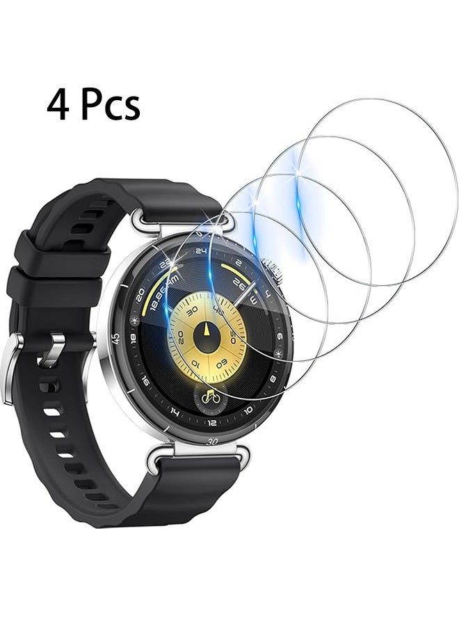 4 Pcs Tempered Glass Screen Protector for Huawei Watch GT 6 41 mm, Waterproof Tempered Glass Film, 9H Screen Protector HD Anti-Scratch Screen Protector, Shatterproof, Bubble-Free Screen - Image 1