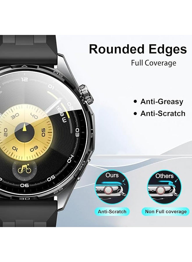4 Pcs Tempered Glass Screen Protector for Huawei Watch GT 6 41 mm, Waterproof Tempered Glass Film, 9H Screen Protector HD Anti-Scratch Screen Protector, Shatterproof, Bubble-Free Screen - Image 4