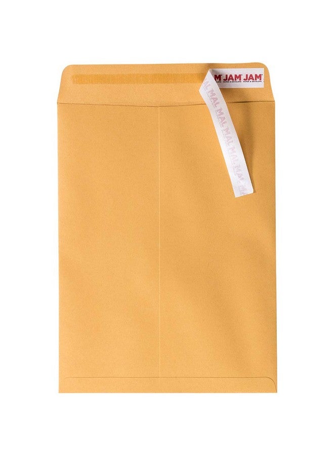JAM Paper JAM PAPER 9 x 12 Open End Catalog Premium Envelopes with Peel and Seal Closure - Brown Kraft Manila - 50/Pack - Image 2