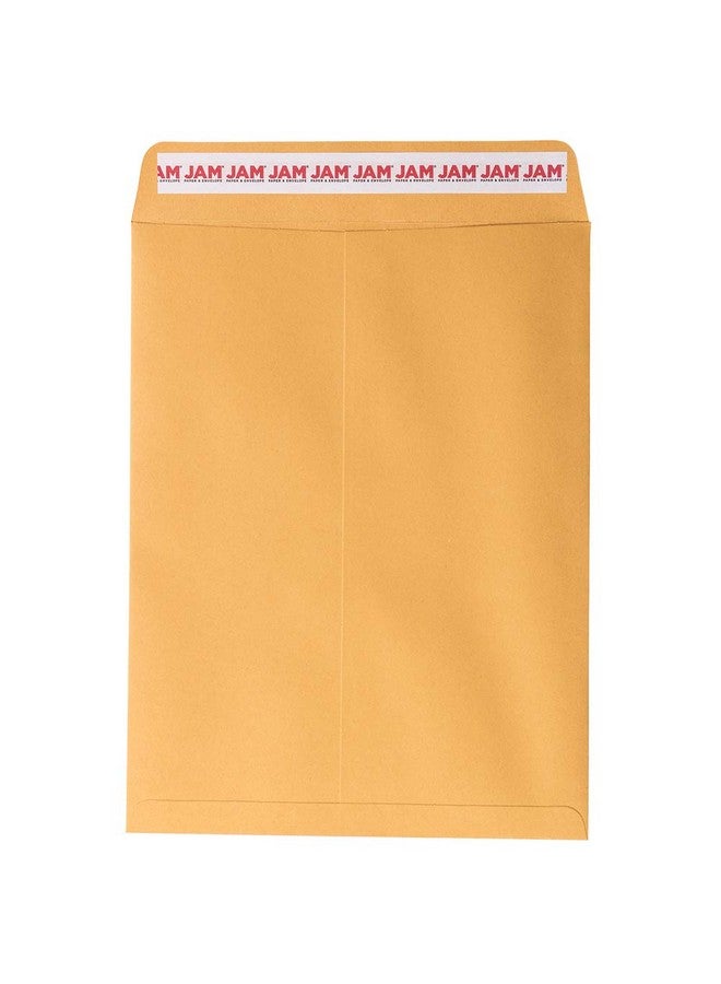 JAM Paper JAM PAPER 9 x 12 Open End Catalog Premium Envelopes with Peel and Seal Closure - Brown Kraft Manila - 50/Pack - Image 1