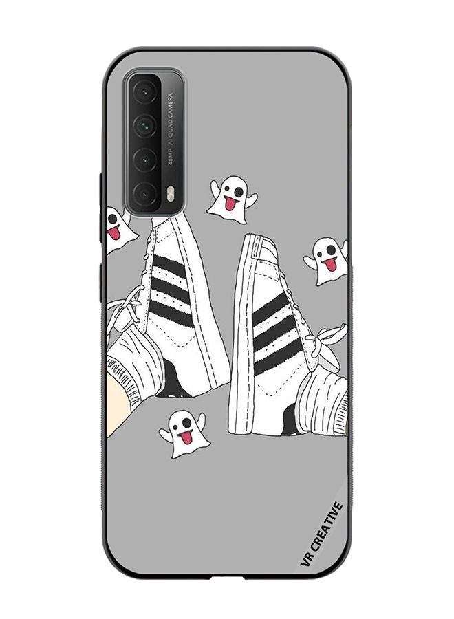VR CREATIVE Protective Case Cover For Huawei Y7a Black & White Shoe Design Multicolour - Image 1